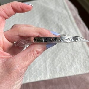 Be Strong and Courageous Metal Bracelet